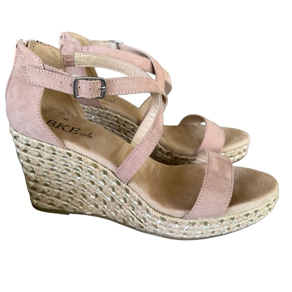 BKE Buckle Sole Davinia Espadrilles Strappy Wedge Sandal Shoe Size 10M - Picture 1 of 8